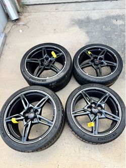 C8 stingray rims and tires Carbon flash