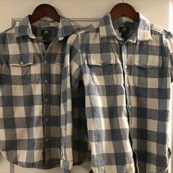 2 Roots Canada Boys Flannel button Down Shirts