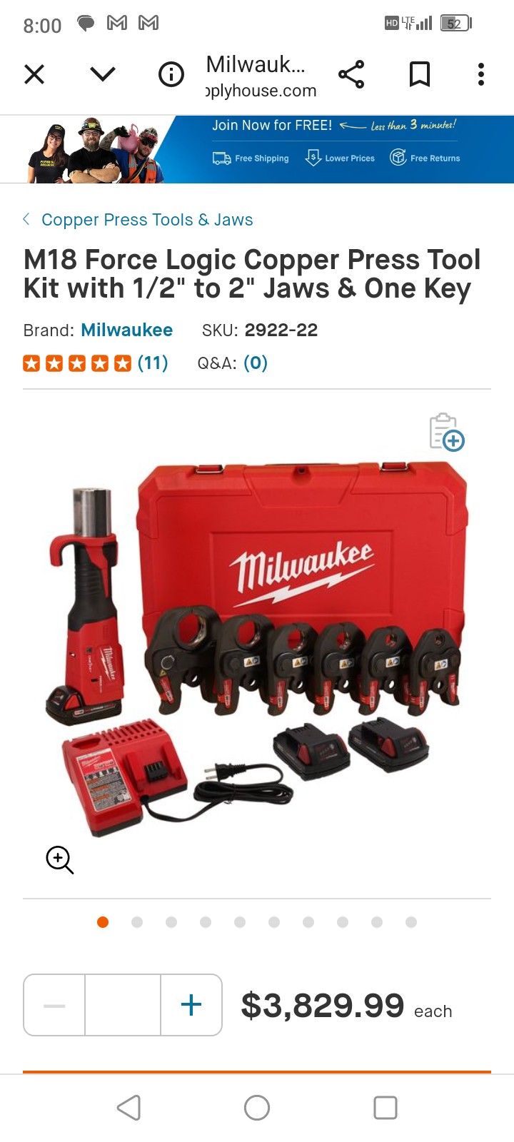 Milwaukee Pro press M18