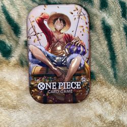 ONE PIECE LUFFY TIN OPENED / ALL CARDS + PACKS INSIDE