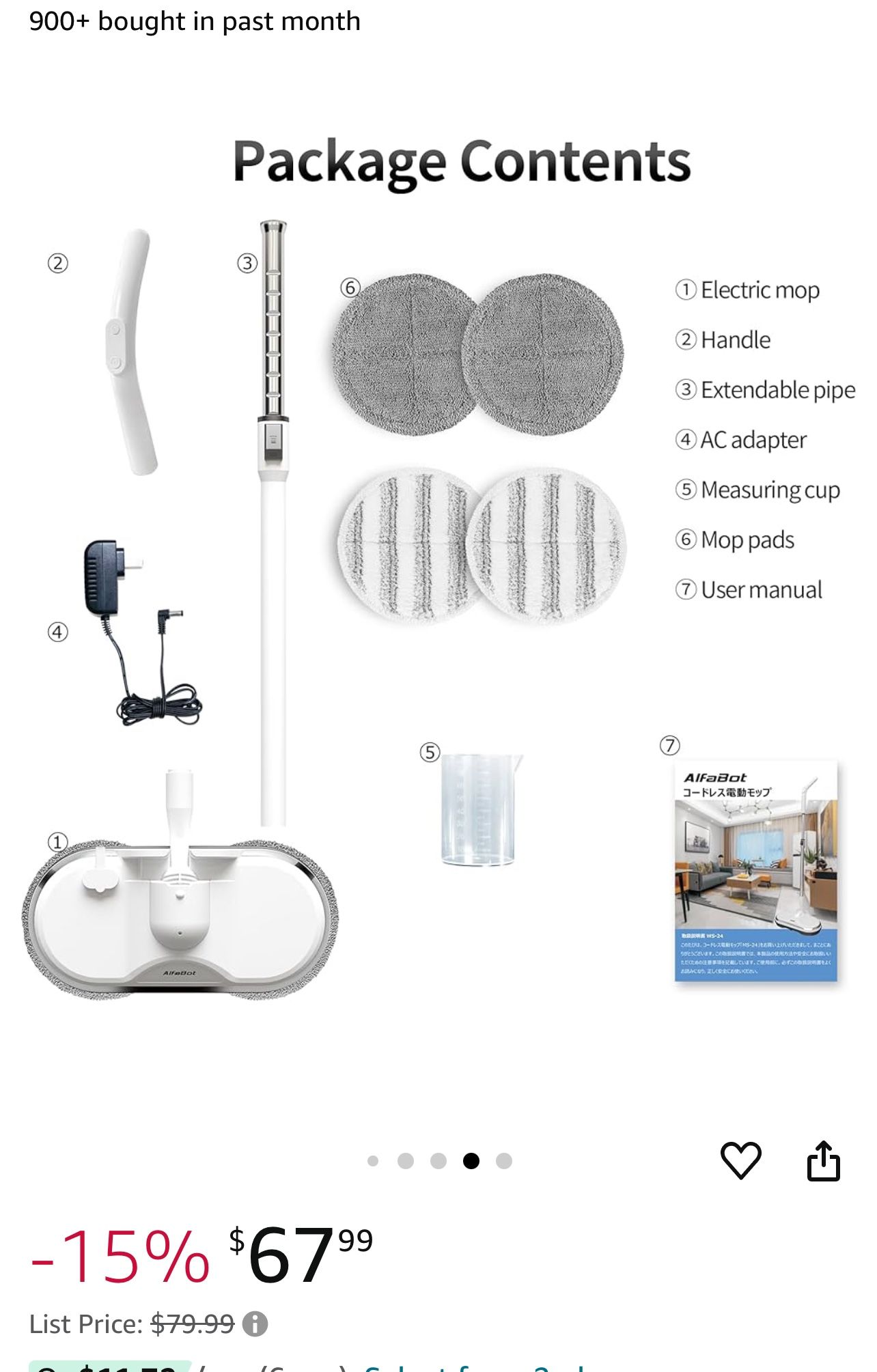 Cordless Electric Mop for Floor Cleaning
