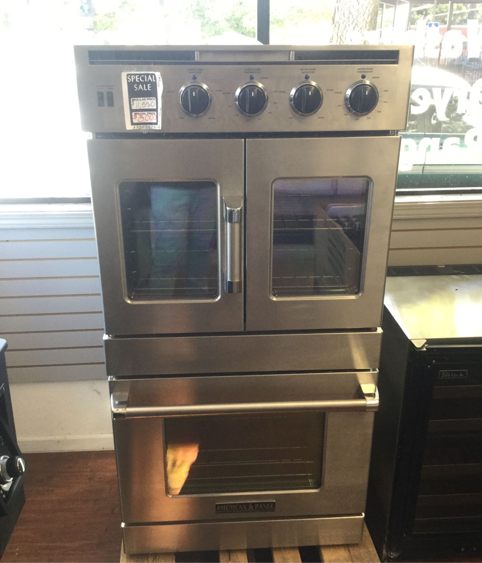 AMERICAN RANGE commercial 30” all gas double wall oven