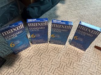Maxell Standard Grade T-120 VHS Tapes – Lot of 4