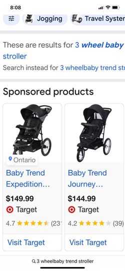 Babytrend jogger stroller