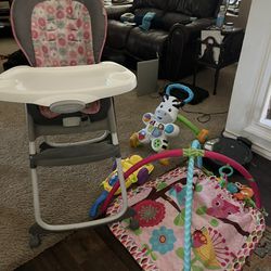 High Chair And Baby Toys