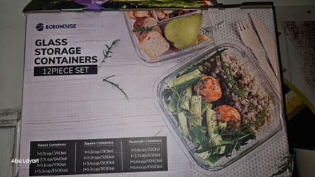 Borohouse Glass Storage Containers 12-Piece Set
