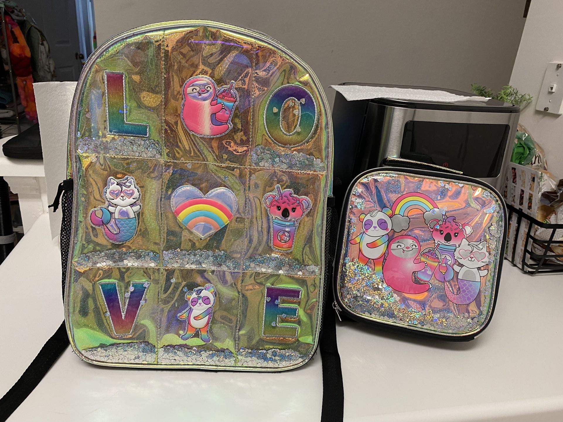 Girl Backpack And Lunch Box
