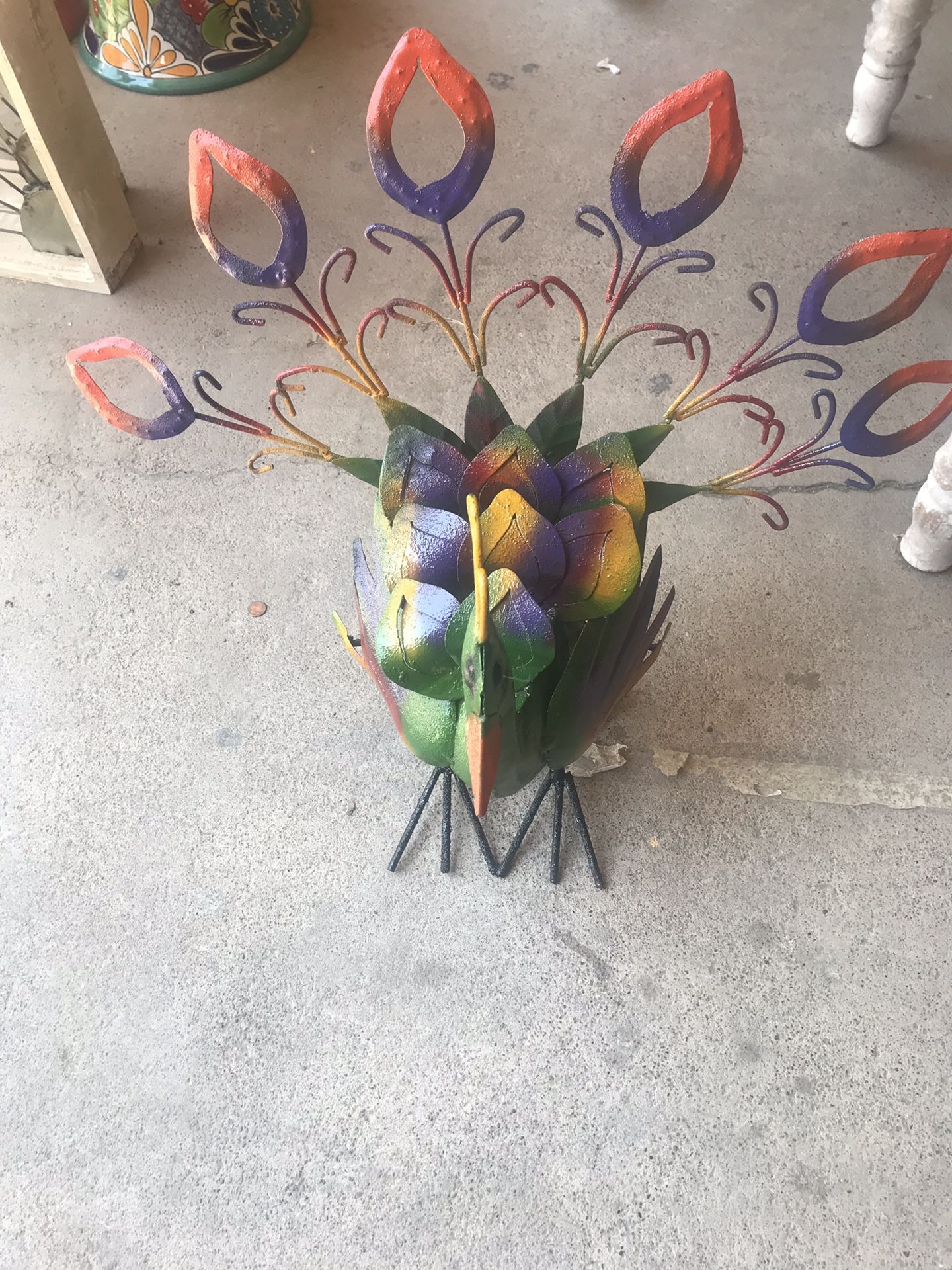 Metal Colorful Peacock