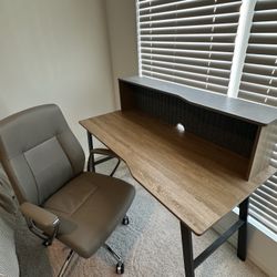 Desk + Office Chair Combo LIKE NEW!