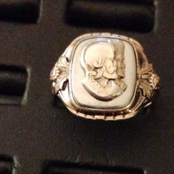 Sterling Silver 10k Gold Men's 11.5 Ring Roman Soldier 100% Authentic