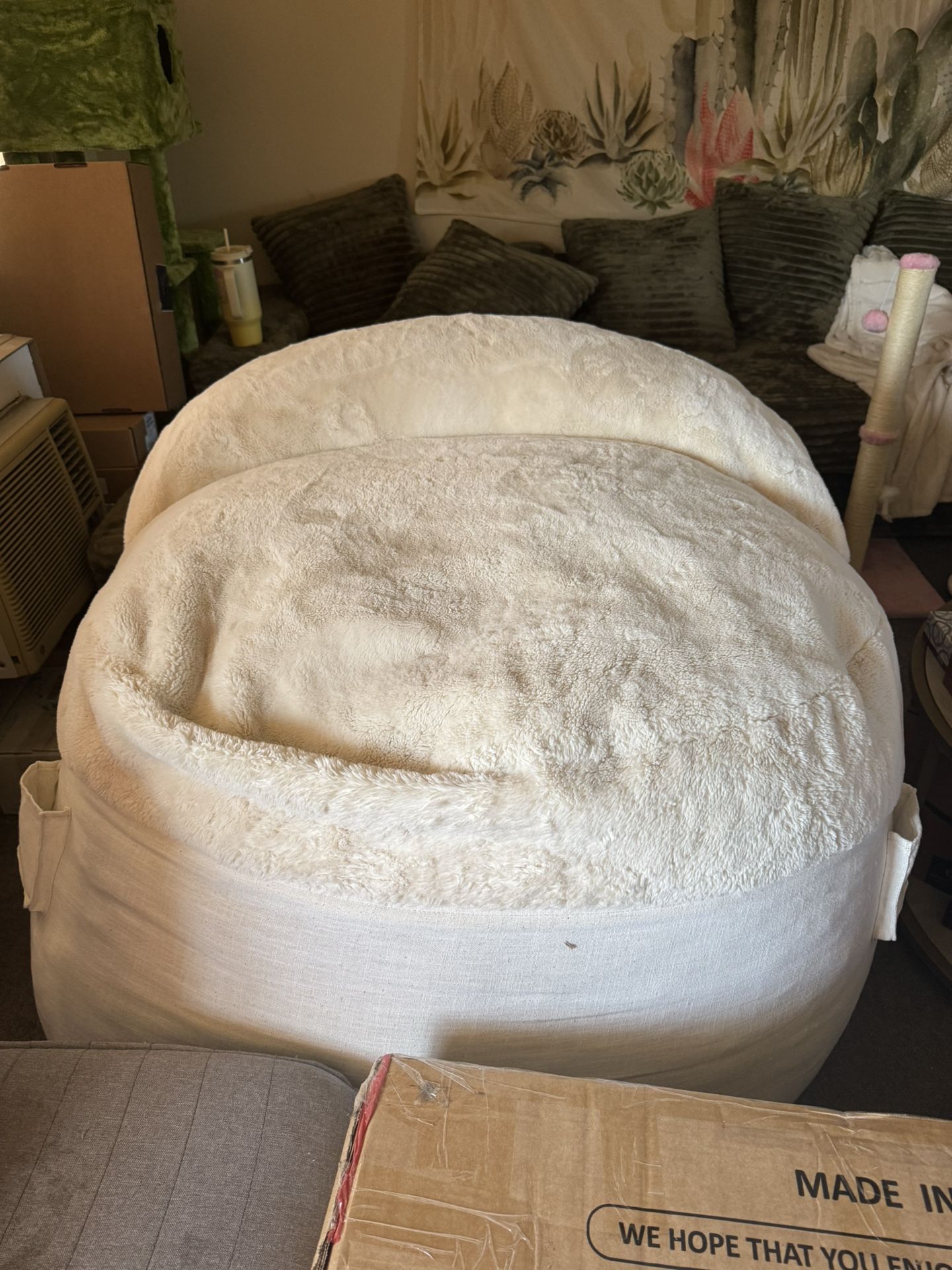 Cordaroys NEST Bean Bag Chair- Faux Fur