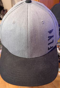 FLY Flat Brim Hat Grey Black