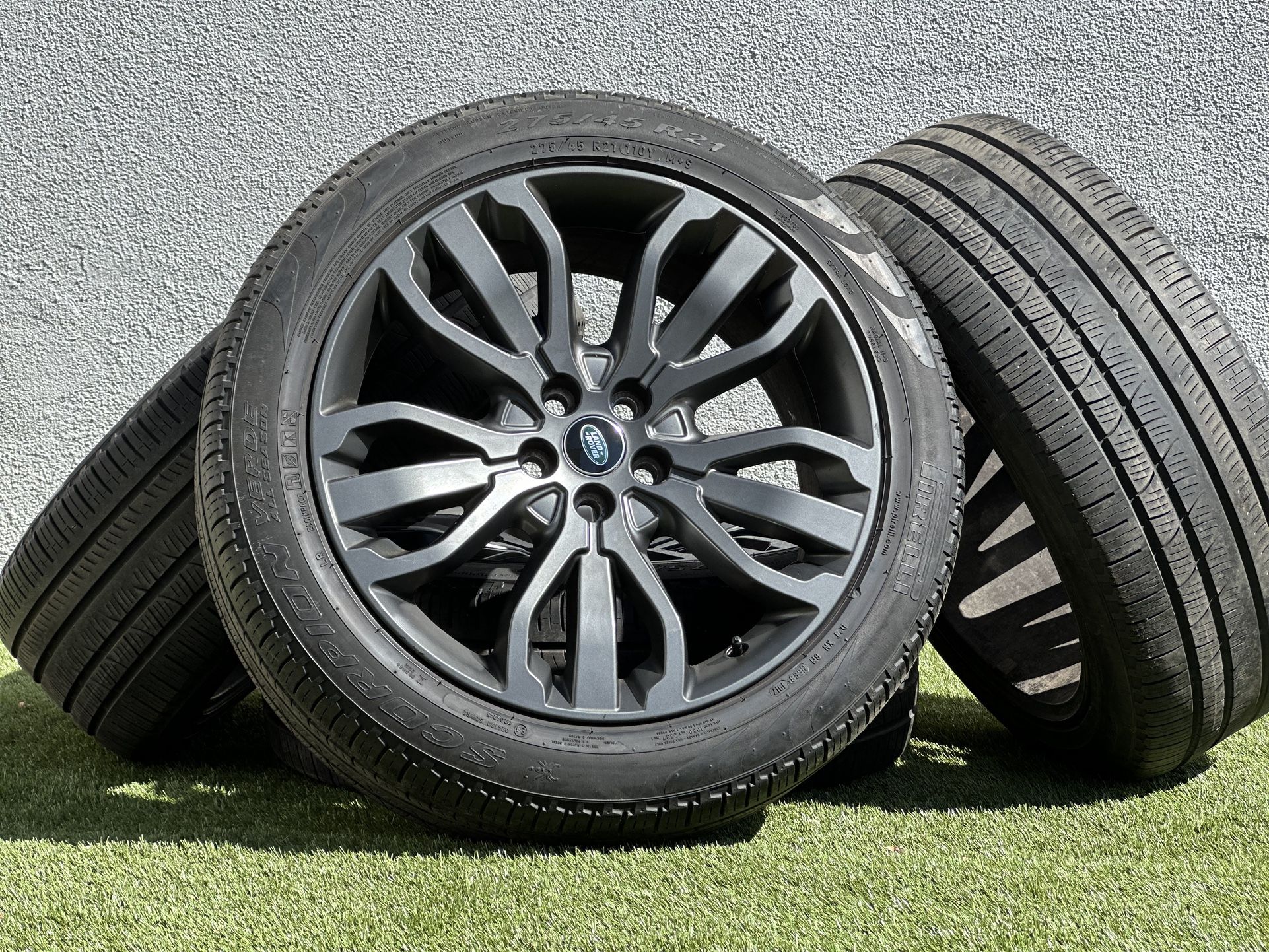21” Land Rover Wheels OEM Range Rover Wheels Sport 5x120 rims A/S Pirelli 275/45R21 tires Discovery Defender