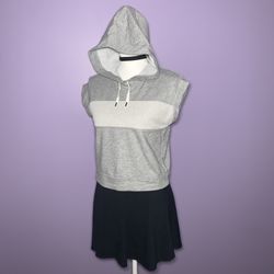 Inspired Hearts Grey Cropped Hoodie