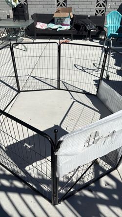 Black Metal Pet Playpen Exercise Pen