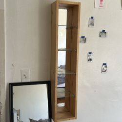 Hanging Shelf With Mirror