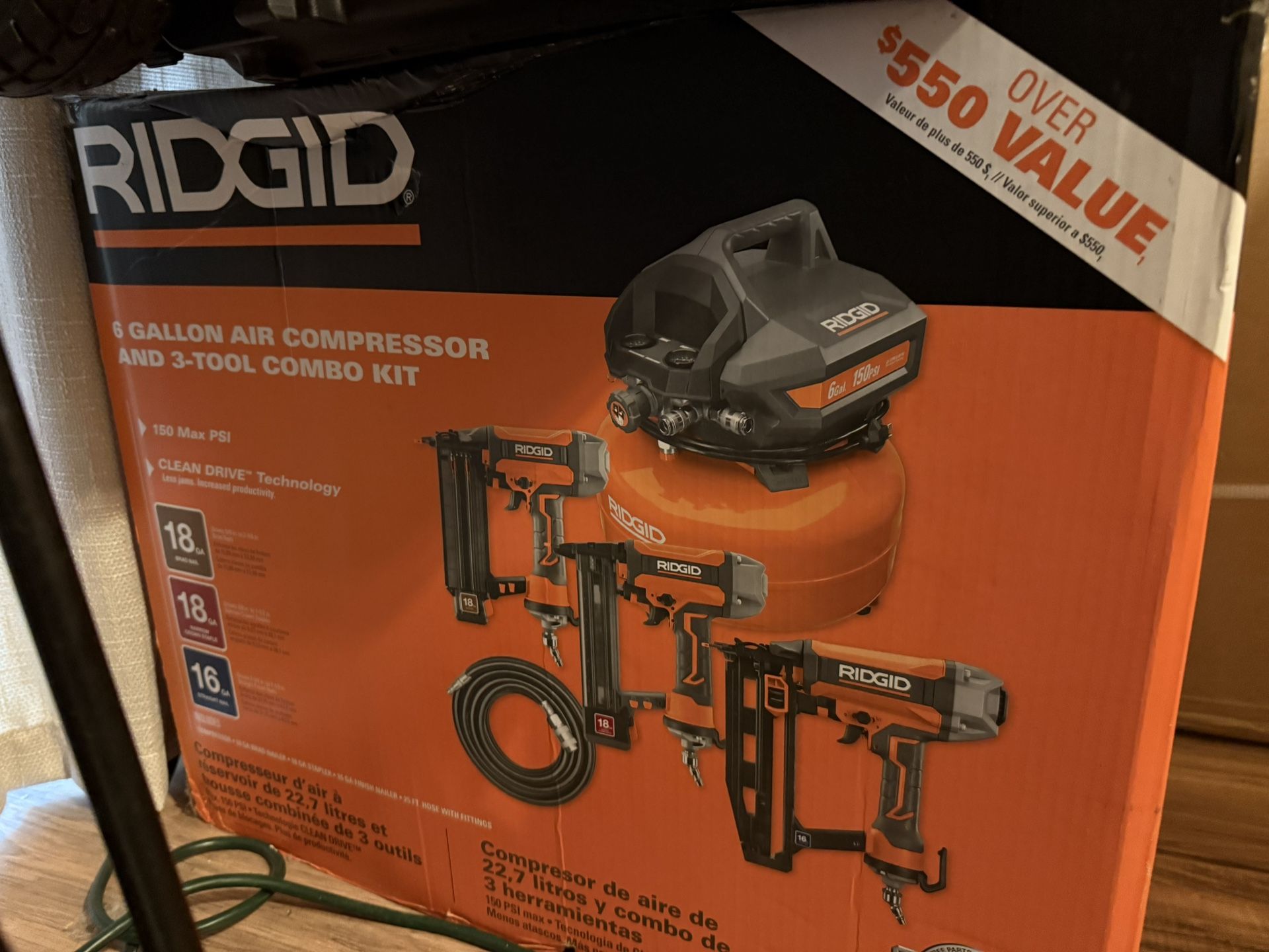RIGID 6 Gal. Portable Electric Pancake Air Compressor