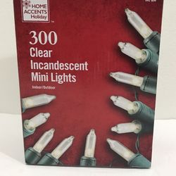 Christmas Lights 300 Clear Incandescent Mini Lights