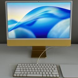 2021 Apple iMac 24” M1 – 16GB RAM / 512GB SSD (Yellow) – Like New