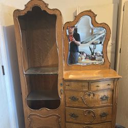 Antique Tiger Maple Armoire