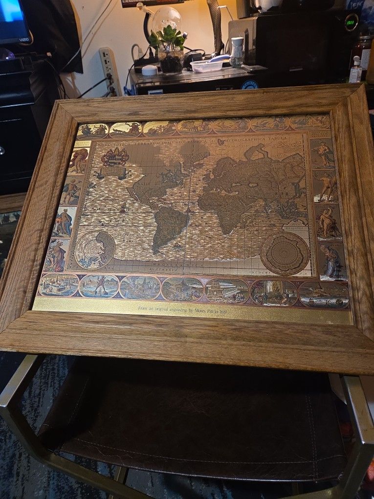 Nova Totius Terrarum Gold Art Work