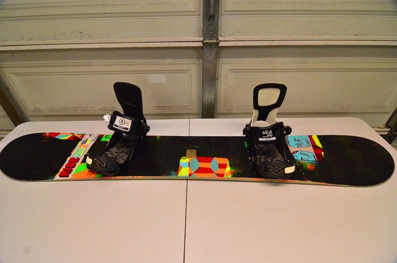 Ride DH2 DFC 159cm snowboard with Ride X DEJAVU large bindings