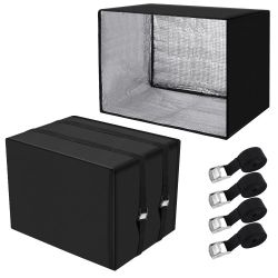 NKIY QUEN 2 PCS 3 LAYERS WINDOW AIR CONDITIONER COVER-21"X15"X16" INSULATION OUTDOOR AC COVER-WATERPROOF AIR CONDITIONER PROTECTION COVER FOR WINTER O