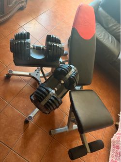 Bowflex Adjustable Dumbbells with Stand and Bench