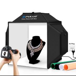 Product Photography Bundle – PULUZ Light Box + Rotating Display Stand