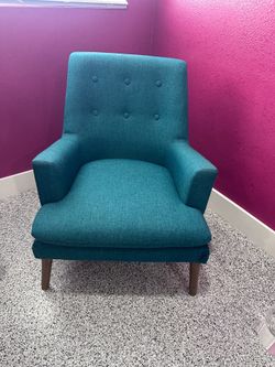 Teal Mid Century Accent Chair - $95