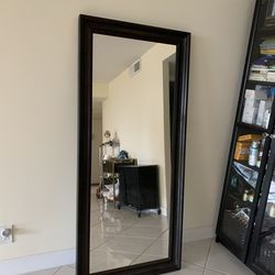 Wood Frame Large Mirror Like New Condition