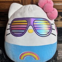 Giant Hello Kitty Rainbow Squishmallows