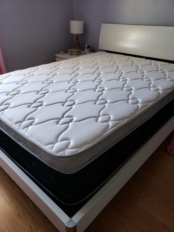 NEW FULL PLUSH PILLOW TOP MATTRESS. Bed frame is not available. Take it home same day 👍