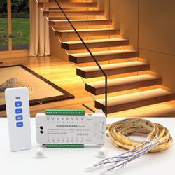 Intelligent Motion Sensor LED Stair Lighting Complete Set