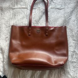 Large Leather Purse - Red Rust Color