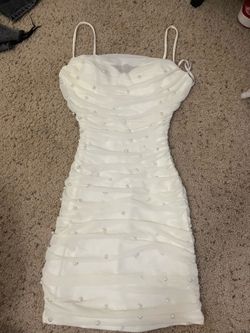 White high school dance dress