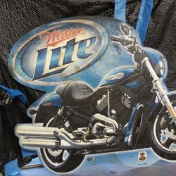 Miller Lite Harley Davidson Metal Sign