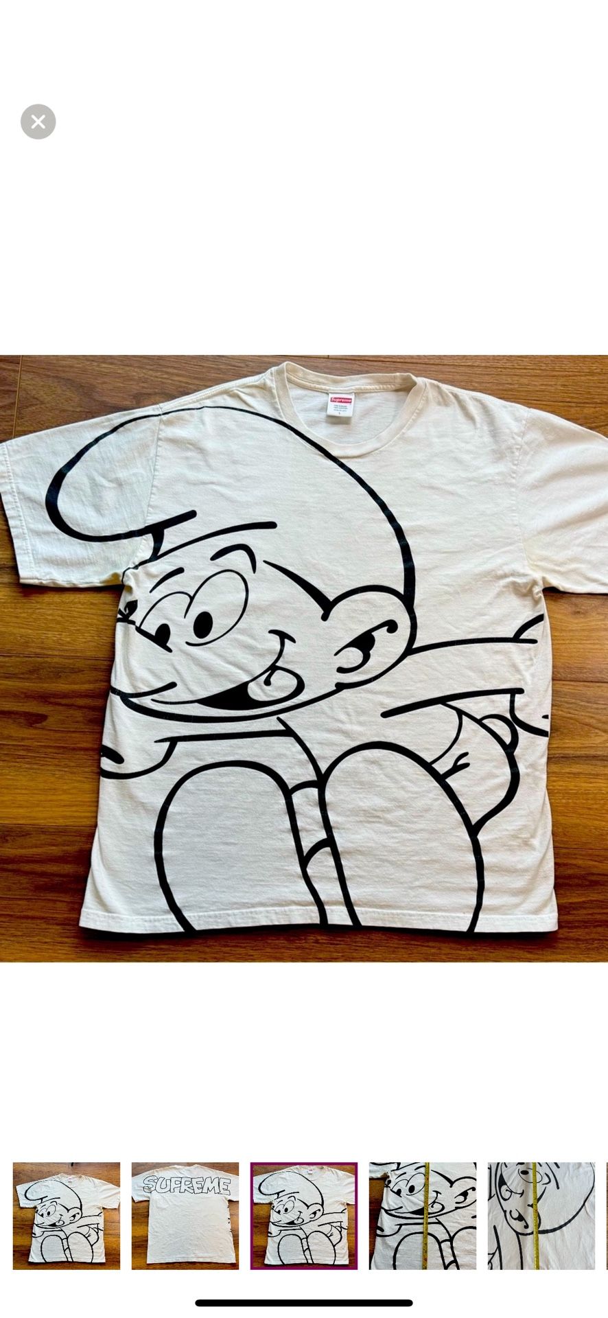 SUPREME SMURFS Large T-shirt Two-sided