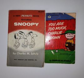 Vintage 60s Peanuts books .... You are too much Charlie Brown .... and snoopy book