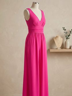 OQQ Hot Pink V-Neck Romper size large $30