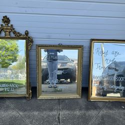 Antique gold vintage mirrors