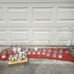 cylinder vases, votive candle holders 