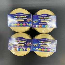 Ralex Squishy Surprise Dumplings Metallic & Glow in the Dark Bun (Lot of 4)
