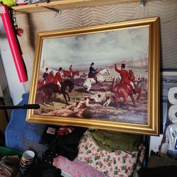 Vintage Canvas Painting Ap.3'x 4'