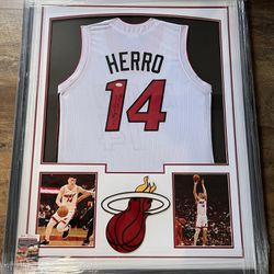 Tyler Herro Autographed Framed Jersey