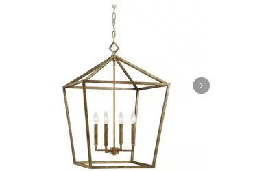 Millennium Lighting 3254-VG 4-Light 20 in. Wide Vintage Gold Taper Candle Pendant