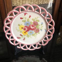 Vintage Italian Pottery Decorative Plate 