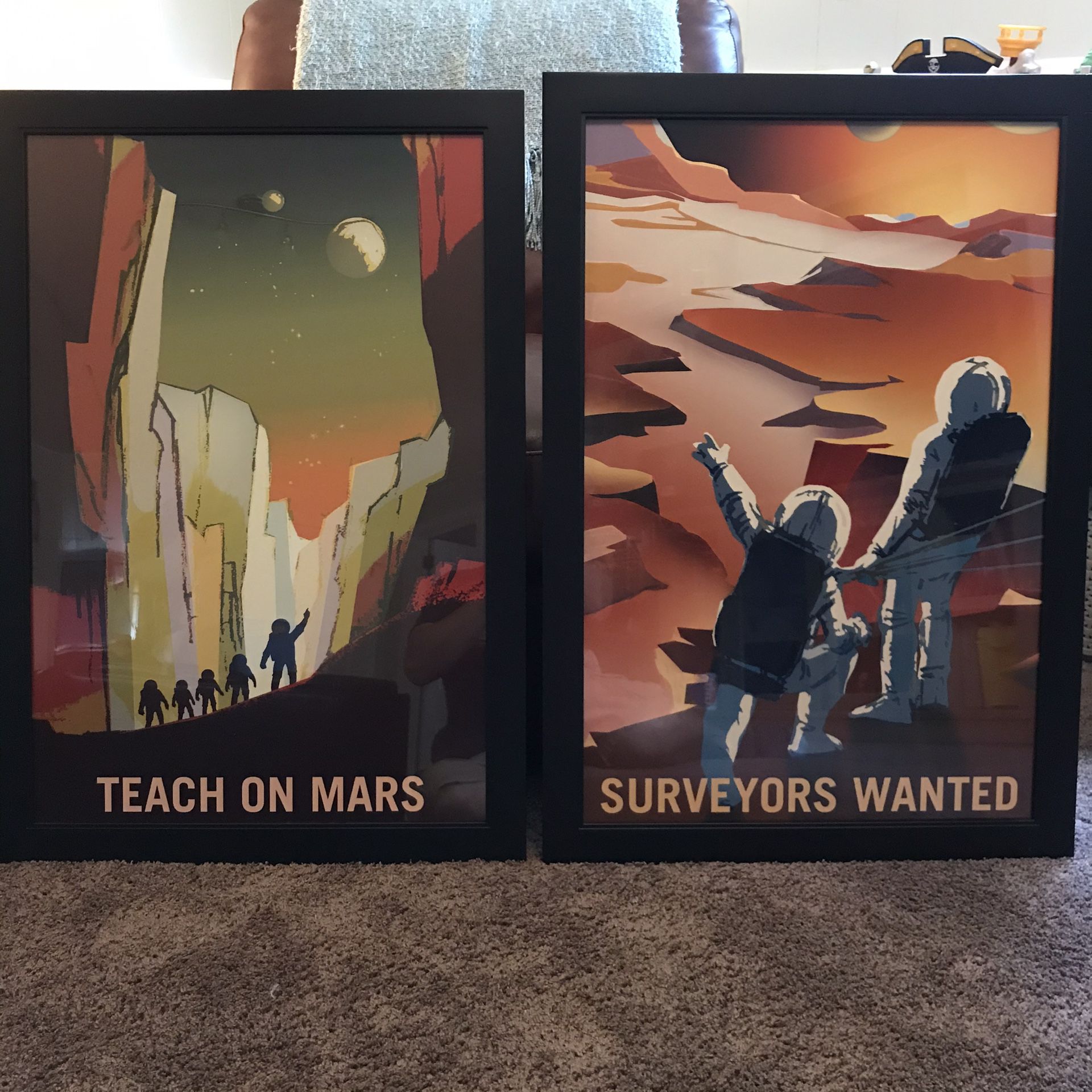 Vintage Space Mars picture frames $40 for both.