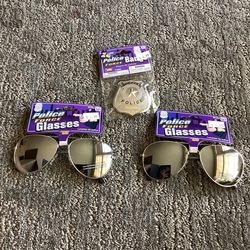 Costume  -  POLICE GLASSES  AND  BADGE
