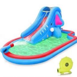 Bouncy Castle Inflatable with Slide Water Park Inflatable Pool Water Slides Spring Castle With Blowe